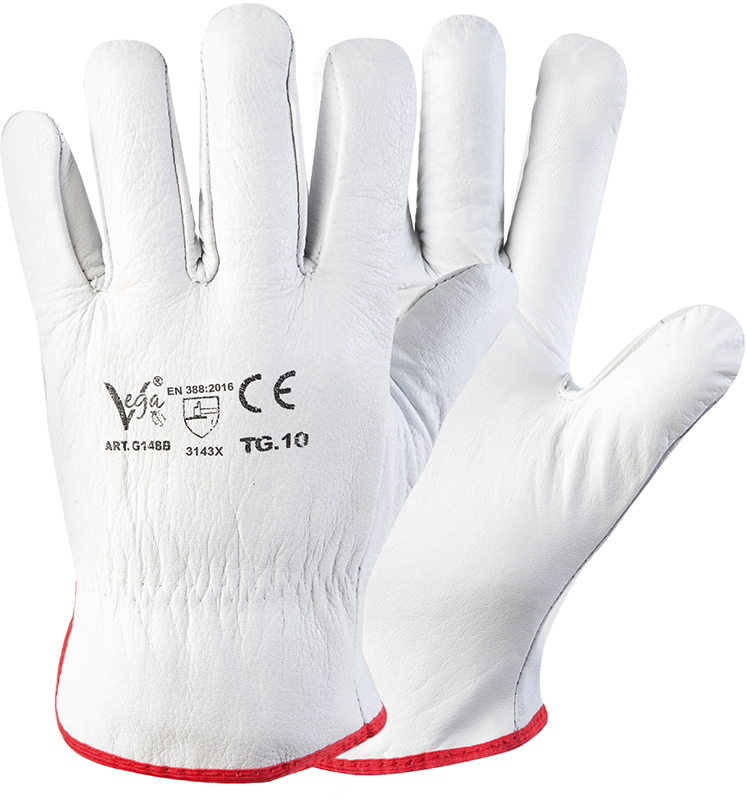GUANTI VEGA G148B PELLE B/R.10