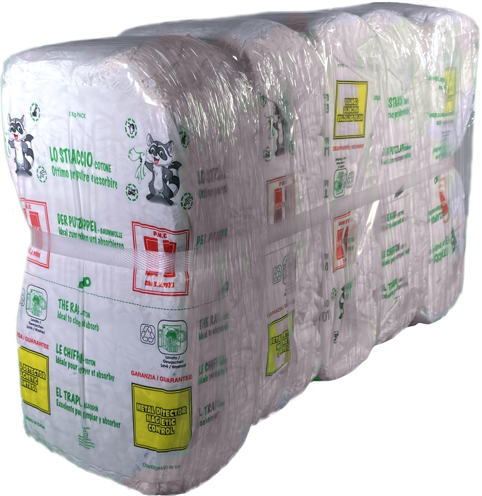 STRACCI COTONE BIANCO   KG.2X5